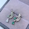 , pure natural Columbia emerald earrings, main stone size 3 * 4+4 * 5mm1115299155