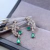 , pure natural Columbia emerald earrings, main stone size 3 * 4+4 * 5mm1115299155