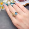 London Blue Topa Stone Ring, with a main stone size of 6 * 8mm,1116180599