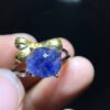Natural blue hair crystal blue line stone ring, size 9.5/8mm1116238199
