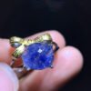 Natural blue hair crystal blue line stone ring, size 9.5/8mm1116238199