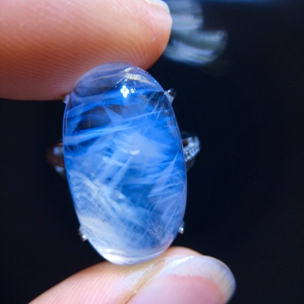 Natural blue needle ring, size 22.3/12.8mm1116168542