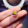 Natural yellow sapphire ring, main stone size 6 * 8mm1117260144