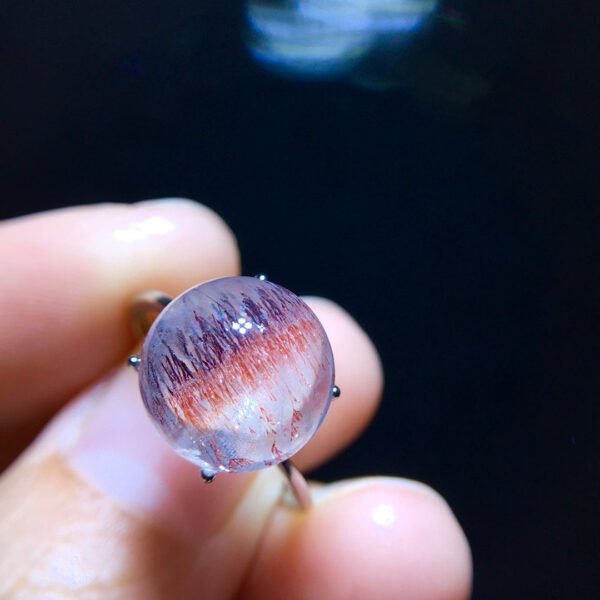 Natural Purple Crystal Purple Super Seven Ball Ring, Specification: 11.4mm1117248155