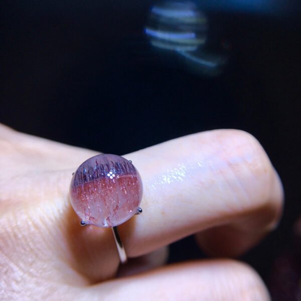 Natural Purple Crystal Purple Super Seven Ball Ring, Specification: 11.4mm1117248155