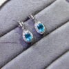 Natural apatite earrings, main stone size 4 * 6mm1118130244