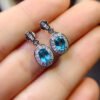 Natural apatite earrings, main stone size 4 * 6mm1118130244