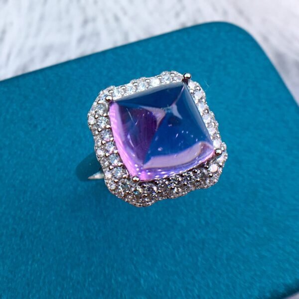 Pure natural Brazilian amethyst ring, main stone 10 * 10mm1118170266