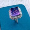 Pure natural Brazilian amethyst ring, main stone 10 * 10mm1118170266