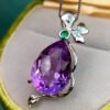 Pure natural Brazilian amethyst pendant, main stone 13 * 18mm1118350122