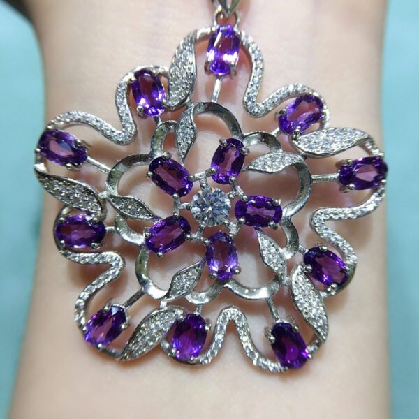 Natural Brazilian amethyst pendant, main stone size 4 * 6mm1118320199