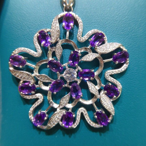 Natural Brazilian amethyst pendant, main stone size 4 * 6mm1118320199