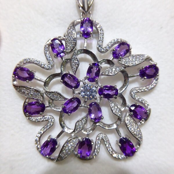 Natural Brazilian amethyst pendant, main stone size 4 * 6mm1118320199