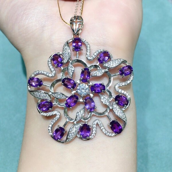 Natural Brazilian amethyst pendant, main stone size 4 * 6mm1118320199