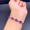 Natural Brazilian amethyst bracelet, main stone 6 * 8     1118180233