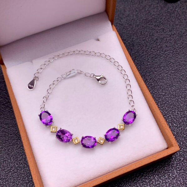 Natural Brazilian amethyst bracelet, main stone 6 * 8     1118180233