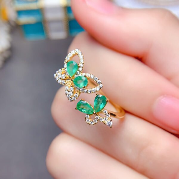 Columbia emerald ring, main stone size 3 * 4 3 * 5mm1118260155